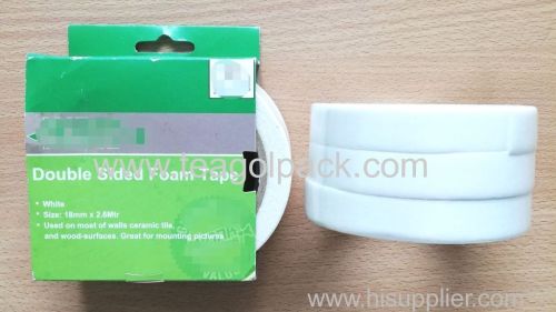 18mm Wx2.6m L Double Sided EVA Foam Mounting Tape 3PACK ..Release Film: White+White Foam Tape