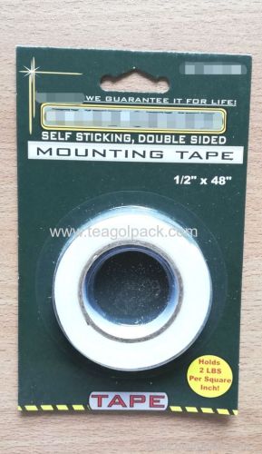 1/2" Wx48" L Double Sided Foam Mounting Tape ..Release Film: White+White Foam Tape