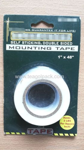 1  Wx48  L Double Sided Foam Mounting Tape ..Release Film: White+White Foam Tape