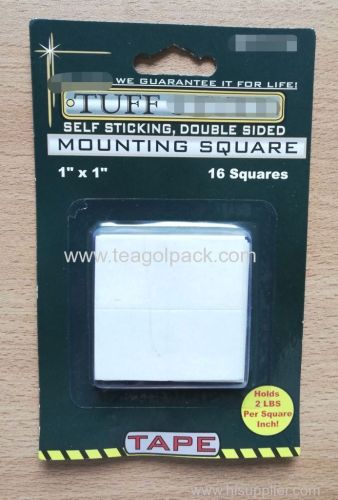 1  Wx1  L x16Squares Double Sided Mounting Square Foam Tape ..Release Film: White+White Foam Tape