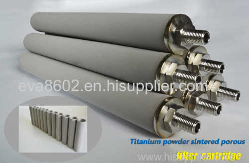 Gr1 titanium porosu sintered filter cartridge high temperature &high pressure resistance,no pollution