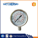 All stainless steel Standard oil Liquid Filled SS Bourdon Tube Pressure Gauge Manometer bottom connection Vacuum Gauge