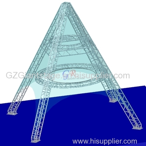 Event Rental Pyramid Roof concert stage truss lighting truss display from Guangzhou Factory