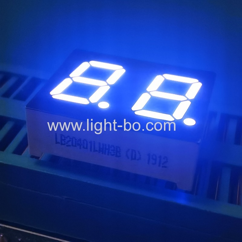 Ultra bright white 0.4inch Dual digit 7 segment led display common cathode for instrument panel