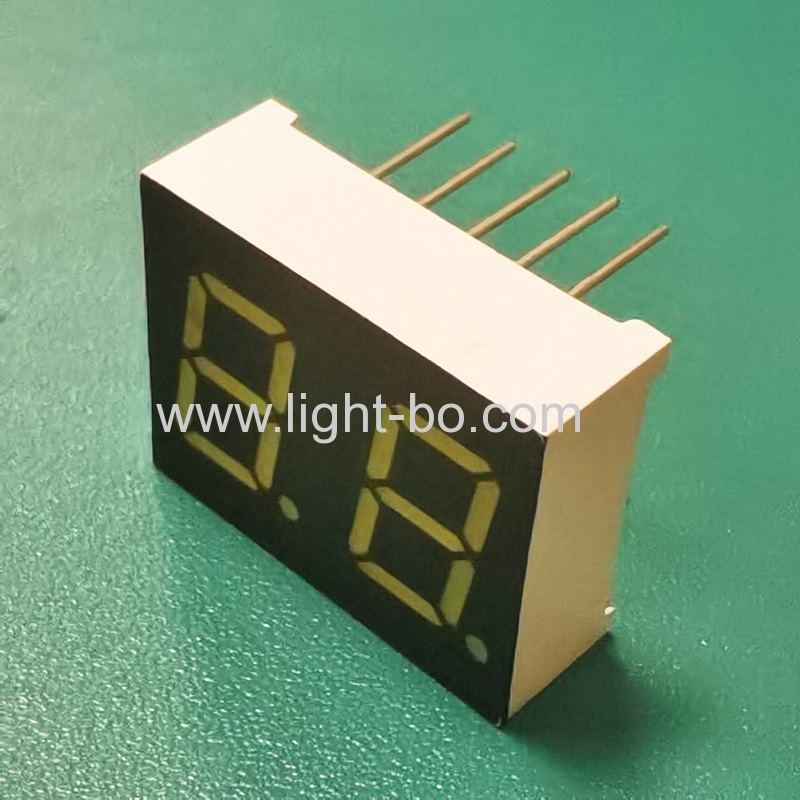ultrahelle weiße 0,4-Zoll-zweistellige 7-Segment-LED-Anzeige gemeinsame Kathode für Instrumententafel