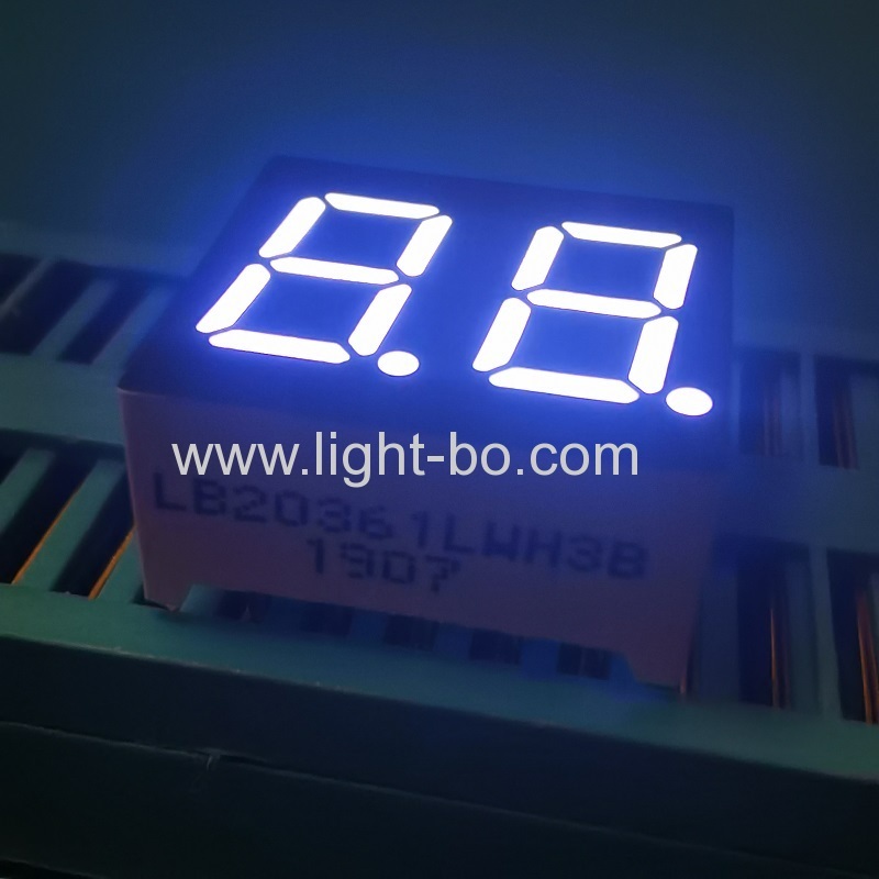 شاشة عرض LED ثنائية الرقم فائقة البياض مقاس 0.36 بوصة مكونة من 7 قطاعات وكاثود مشترك للأجهزة المنزلية