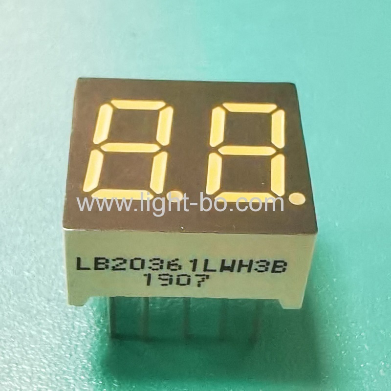 شاشة عرض LED ثنائية الرقم فائقة البياض مقاس 0.36 بوصة مكونة من 7 قطاعات وكاثود مشترك للأجهزة المنزلية