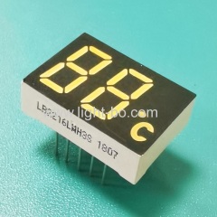 Ulrta white 12mm Dual digit 7 segment led display common cathode for temperature indicator