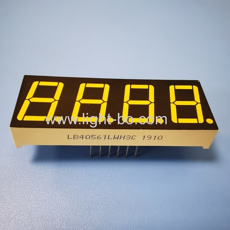 Ultraweiße 0,56 Zoll 4-stellige 7-Segment-LED-Anzeige gemeinsame Kathode für Instrumententafel