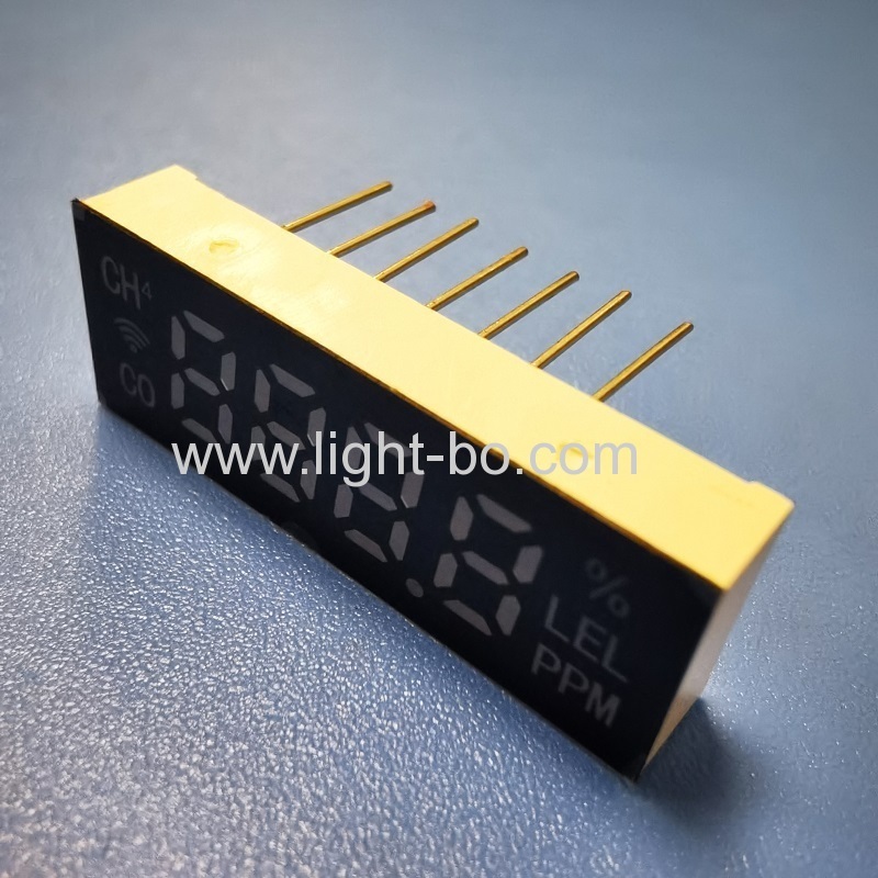 Ultra thin Small size Ultra Red 6.2mm 4 Digit 7 Segment LED Display common cathode for Fire System