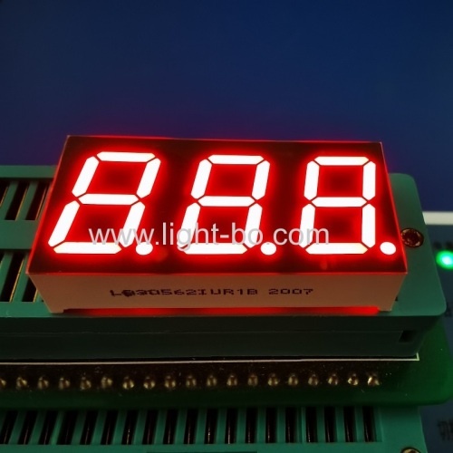 Ultra bright red 0.56 Triple Digit 7 Segment LED Display common anode for temperatrue controller