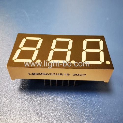 Ultra bright red 0.56 Triple Digit 7 Segment LED Display common anode for temperatrue controller