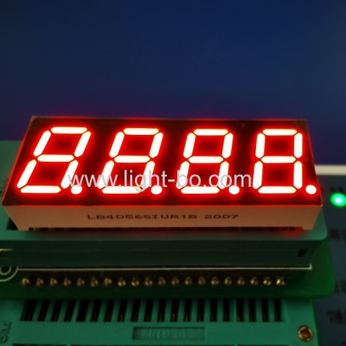 ánodo común ultrabrillante de 0,56 "de 4 dígitos y 7 segmentos en rojo para controlador de panel de instrumentos