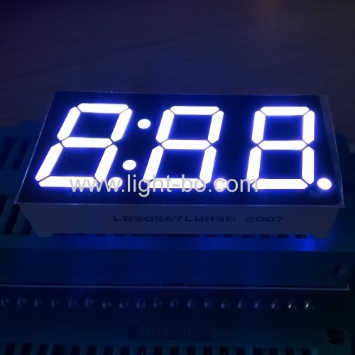 ultra branco dígito triplo 0.56 "led relógio display cátodo comum para controle de máquina de lavar