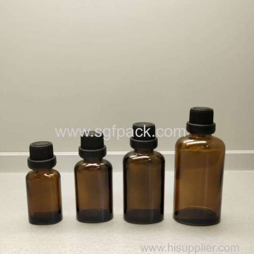 New product high quality luxury oblate glass oil bottle with aluminum dropper