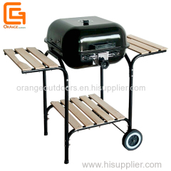 Trolley Square Barbeque Grills Mobile Hamburger BBQ Grill for Backyard Garden Grilling