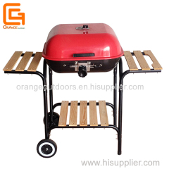 Trolley Square Barbeque Grills Mobile Hamburger BBQ Grill for Backyard Garden Grilling