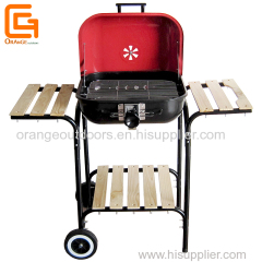 Trolley Square Barbeque Grills Mobile Hamburger BBQ Grill for Backyard Garden Grilling