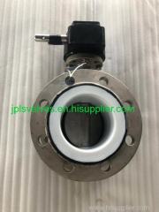 Gear operated PTFE Lined Flanged Stainless Steel 304 Butterfly Valves