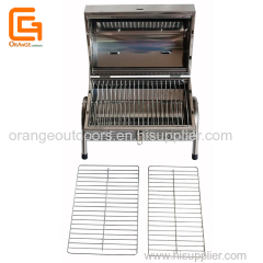 Barbeque Charcoal Stainless Steel Grill With Wooden Handle