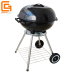 Trolley Portable Kettle BBQ Grill Outdoor Backyard BBQ Kettle Charcoal Grill with Lower Shelf and Wheels