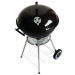 Trolley Portable Kettle BBQ Grill Outdoor Backyard BBQ Kettle Charcoal Grill with Lower Shelf and Wheels