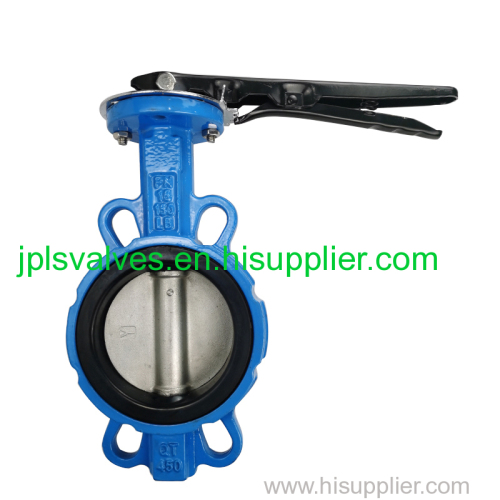 Resilient seated ductile iron wafer butterfly valves