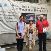 Walid Sakr from Doha and his translator Kelly are welcome to visit ITSC truss