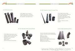 Silicon Carbide Ceramic Kiln Furniture (SiC Beam Plate Burner Nozzle Crucible Tubes) material by R-SiC N-SiC Si-SiC