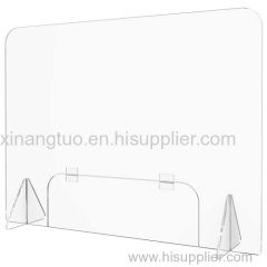 Customized clear acrylic plexiglass desk shield school foldable sneeze guard