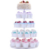 Luxury acrylic cake display custom clear wholesale acrylic crystal chandelier wedding cake stand