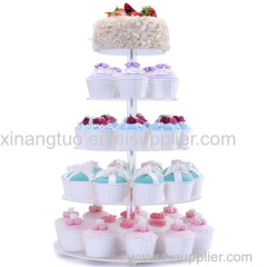 Luxury acrylic cake display custom clear wholesale acrylic crystal chandelier wedding cake stand