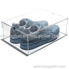 High quality custom clear high quality luxury acrylic transparent shoe storage box