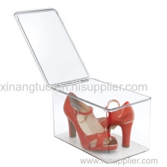 High quality custom clear high quality luxury acrylic transparent shoe storage box