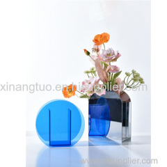 High quality handmade acrylic plexiglass crystal flower vase