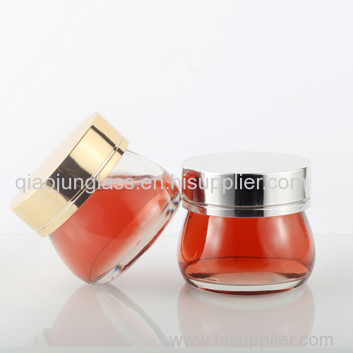 High Quality Cosmetic 100G Cream Jar With Gold Aluminum Screw Cap