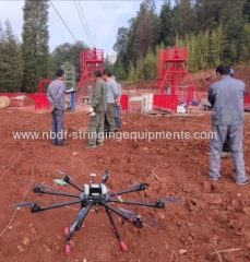 8 axles drones for stringing transmission line