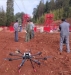 8 axles drones for pulling pilot rope on transmission line