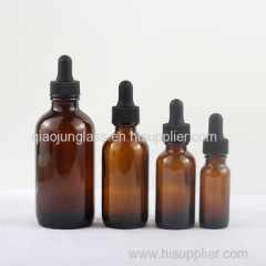 Latest New Design Round Amber Cosmetic Boston Glass Dropper Bottle 