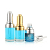 High Quality Cosmetic Transparent 20ml 30ml Gold Dropper Serum Glass Bottle