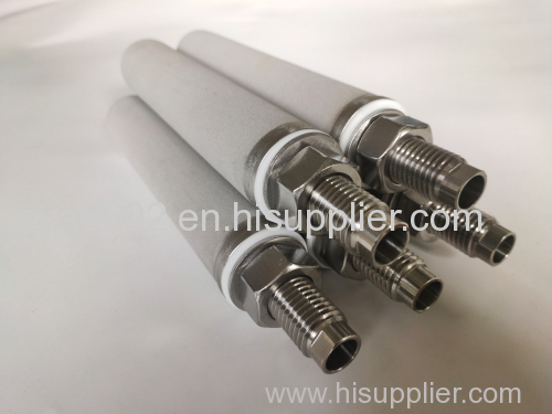 Water treatment aerator gas diffuser and sparger metal sintered porous filter pipe