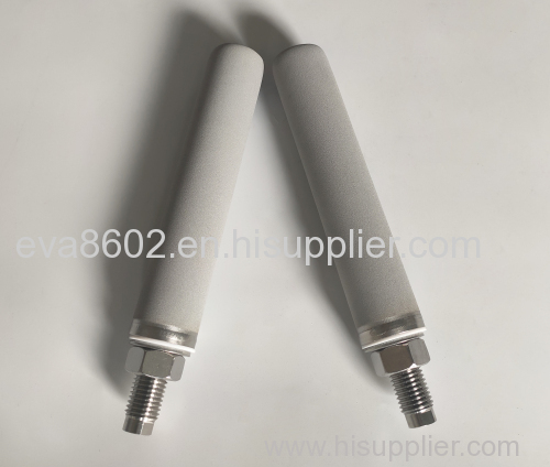 Sintered titanium porous cartridge for ozone aeration bubble diffuser