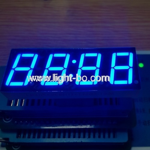 visor de relógio led de 4 dígitos e ânodo comum ultra blue de 0,56 "com suporte para controlador digital de cronômetro de forno