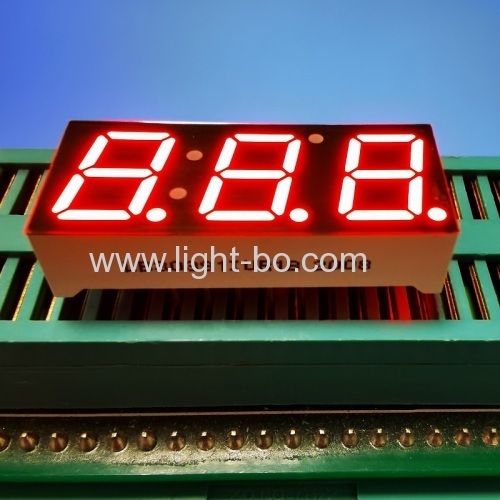 ultra brilhante vermelho triplo dígito 0,39 "ânodo comum display led de 7 segmentos para indicador de temperatura