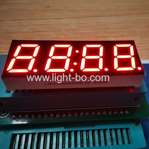 Ultra Red 7 Segment LED Clock Display 4 Digit 0.56 Common Anode For Home Appliances