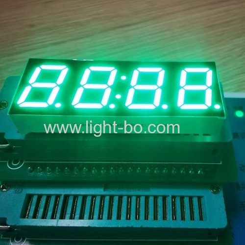 4 dígitos 0,56 "verde puro display de relógio de LED de 7 segmentos ânodo comum para painel de instrumentos