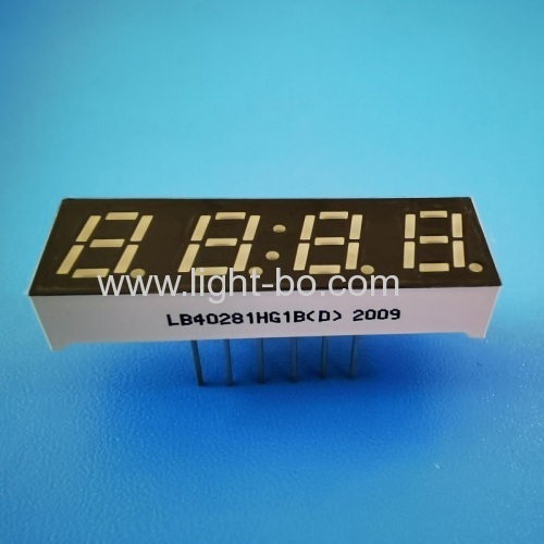 High Brightness 4 Digit 0.28inch common anode pure green small size 7segment led clock display