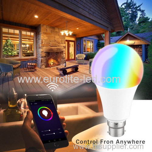 Smart Wireless Color-Changeable Bulb With Voice Control E27/E26/B22 Intelligent Indoor APP Control LED RGBW Dimming Lamp