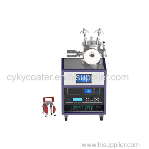 compact double target RF DC magnetron sputtering co-sputtering coating machine