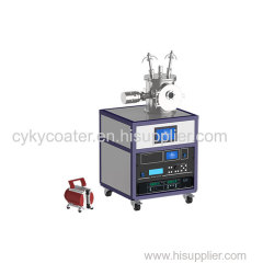 compact double target RF DC magnetron sputtering co-sputtering coating machine